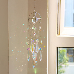 Cross-Border Garden Wind Chime Star Silver Planet Series Crystal Sun Catcher Crystal Pendant Rainbow Dream Catcher