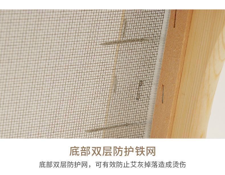 Solid Wood Moxibustion Box Flip-Top Six-Needle Insert Design for Waist and Back Ginger-Partition Moxa Warming quality and texture