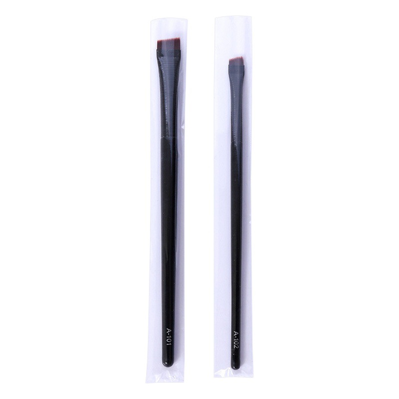 Tipo de hoja oblicua cepillo de cejas delineador de ojos acostado cepillo de gusano de seda de una sola pieza de maquillaje cepillo de belleza herramienta de maquillaje cepillo al por mayor