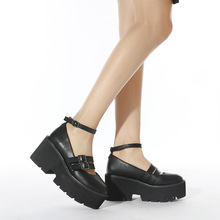 外贸复古简约潮单鞋欧美春季新款日系学院风洛丽塔小皮鞋潮女鞋子