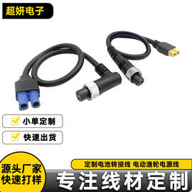 电动渔轮电源线 达瓦禧玛诺电绞轮电池转接线 直头弯头2pin连接线