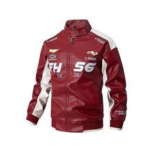 大码皮衣男2025新款跨境男装皮夹克男士外套春秋季新款潮牌机车服