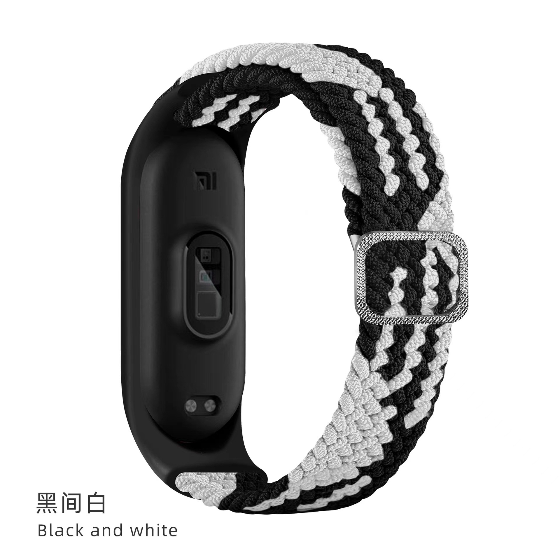 Black between white (black and Japanese button knitting)