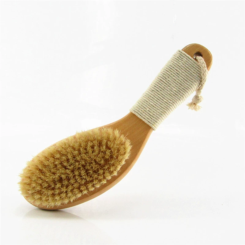 Деревянная длинная ручка щетины щетка для ванной, мочалка-щетка с большой круглой головой, щетинки для ванны, щетка для ванной
