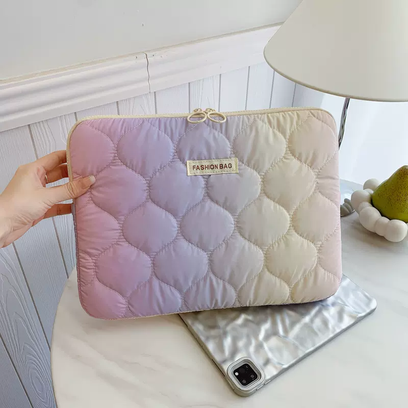 新韩国扎染渐变色可爱少女内胆包11寸平板ipad包13.3寸14寸电脑包