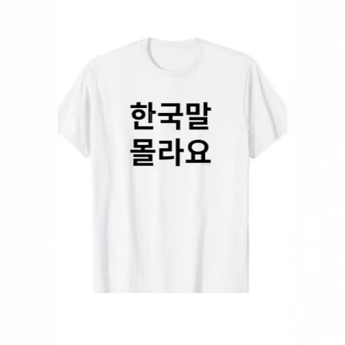 It Looks Cool I Don'T Speak Korean T-Shirt Printed Original Design Gift t Shirt Street Clothes