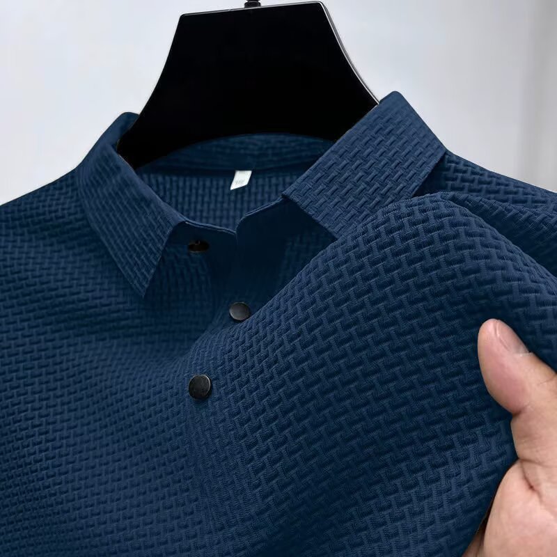 Camiseta de verano de manga corta con solapa, marca de moda masculina, camiseta de verano coreana, camiseta de tendencia delgada, camiseta deportiva universal, camiseta superior