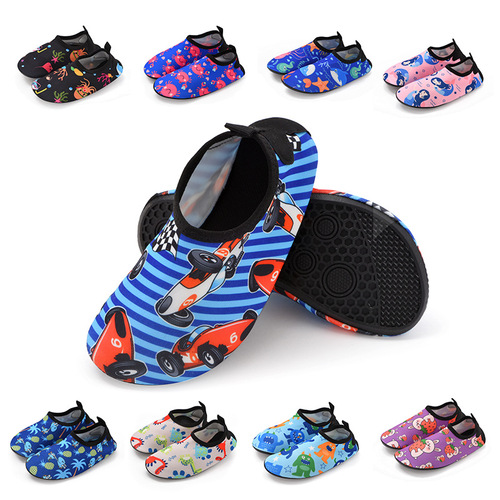 Children's Beach Shoes for Boys and Girls, Snorkeling Shoes, Swimming, Seashore Gathering, Non-slip Running Machine, Wading Beach Shoes with Soft Soles