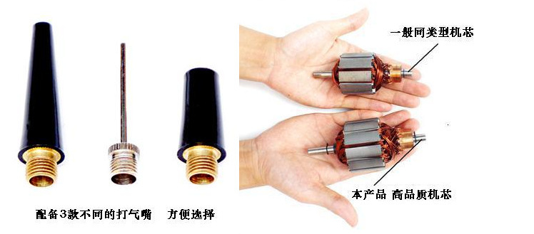 Car Air Pump 12V Single-Cylinder Portable High-Pressure Inflator Electric Vehicle Air Pump Multi-Function Inflator