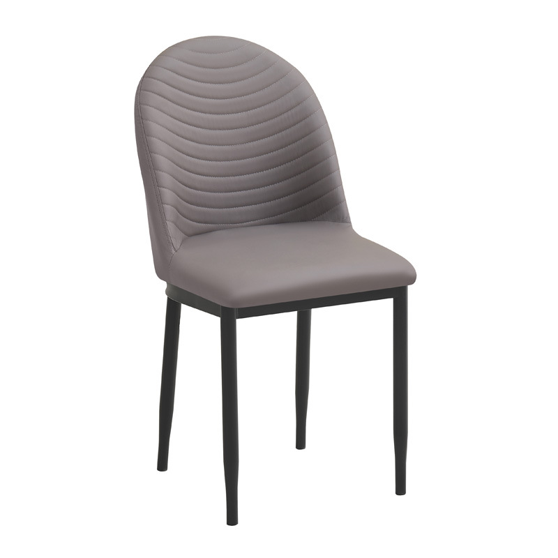Silla de comedor de lujo ligera silla de mesa de comedor comercial taburetes de cuero de paquete suave silla de respaldo gruesa silla de comedor oruga fuerte