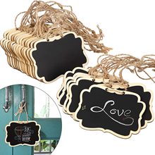 创意木质小黑板单双面黑板麻绳挂件家居装饰小挂件欧式工艺品木片