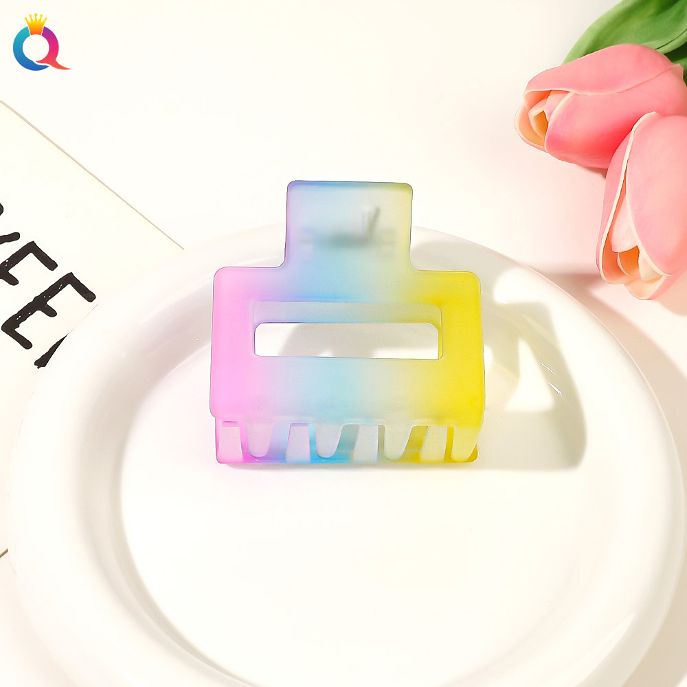 55g Weight Hair Claws Hair Accessories Type 1 Piece Quantity Holiday, Daily Occasion Plastic Material Rainbow Pattern Women's Gender Sweet, Simple Style Style Women's Sweet Simple Style Rainbow Plastic Hair Claws 9