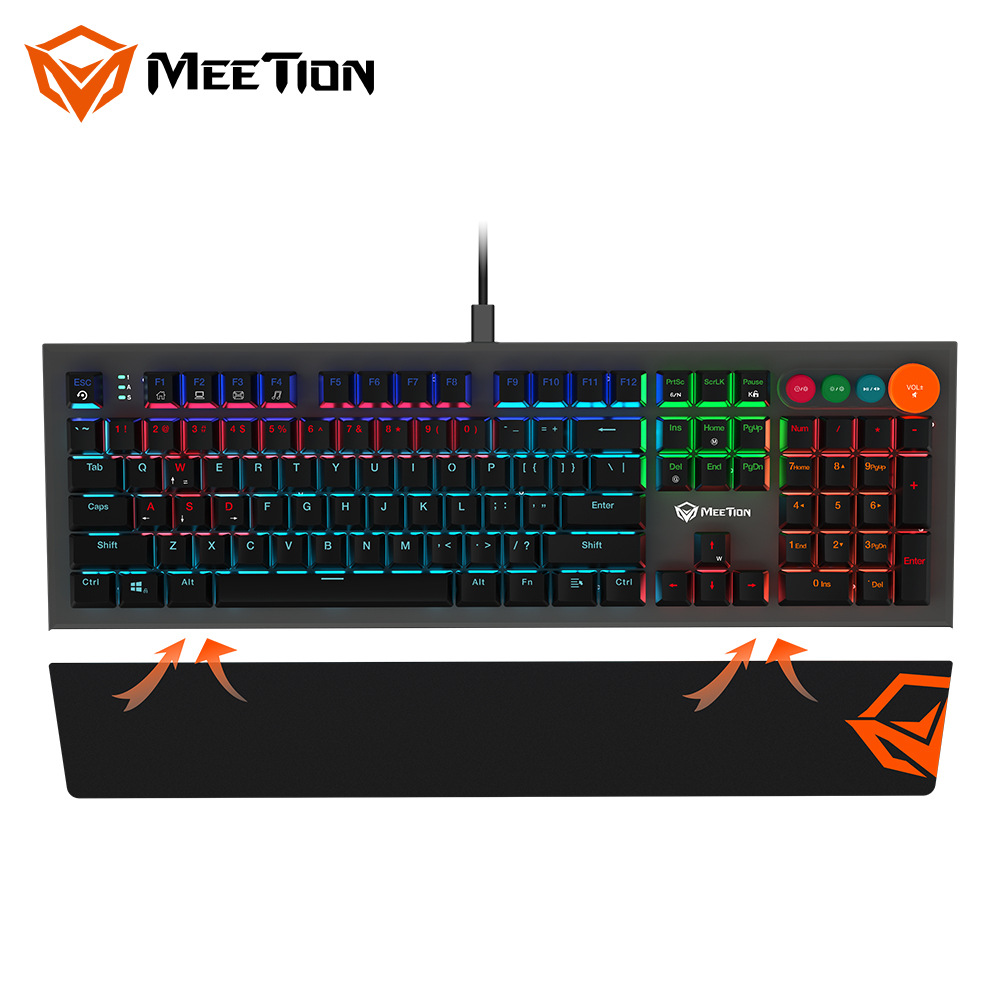 Teclado mecánico MK500 RGB, retroiluminación, desmontable, para juegos, opcional español