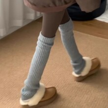 秋冬保暖针织毛线袜套瑜伽芭蕾长筒堆堆袜jk袜子小腿过膝棉袜70cm