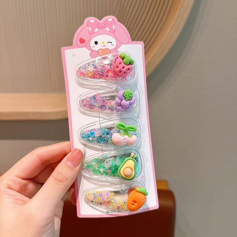 子供の新しい流砂クリップ女の子かわいいサンリオヘアクリップ学生前髪 BB クリップ女の子甘いヘアクリップ|undefined