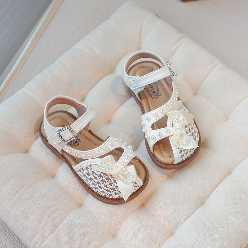 2026 verano nuevo bebé zapatos de arco de malla princesa zapatos romanos antideslizantes image 3