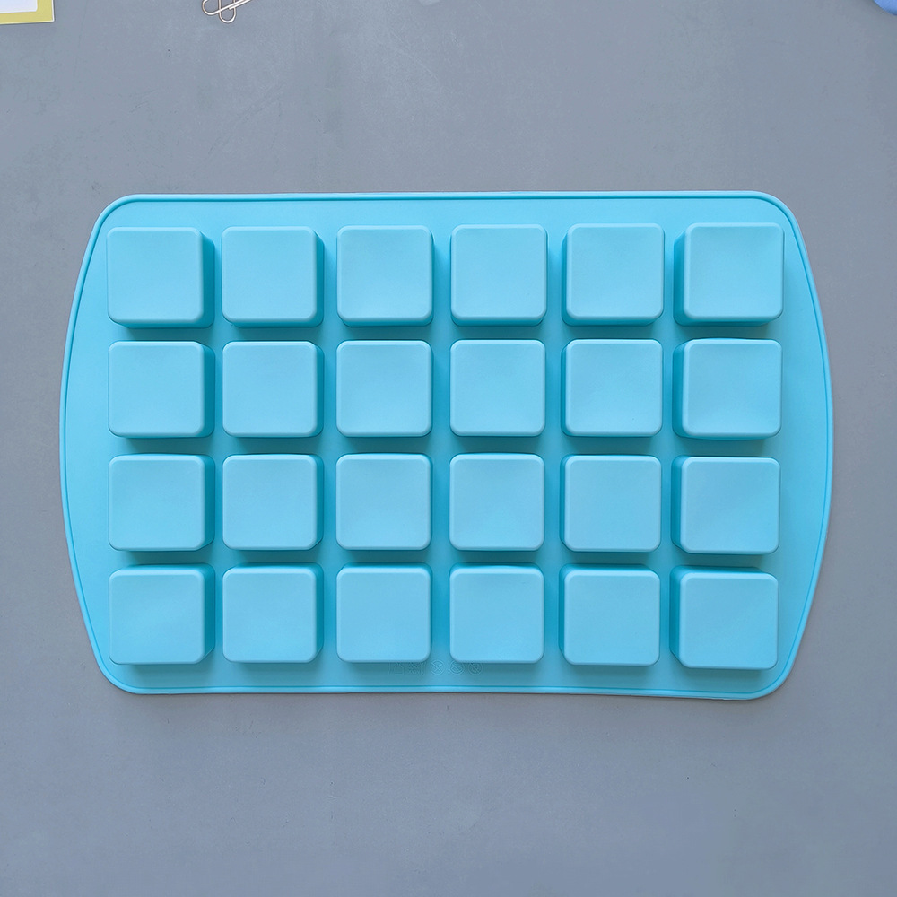 24 molde de silicona cuadrado molde de hielo casero modelo cuadrado de chocolate de nougat 673