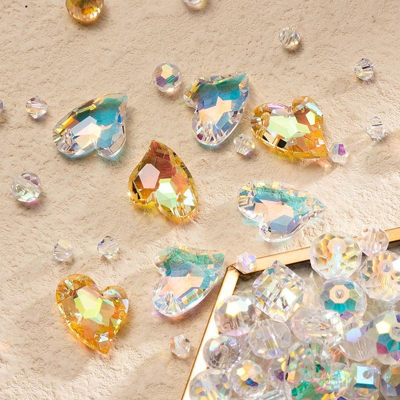 14*17mm Playful Love Crystal Pendant Accessories Diy Sweater Chain Bracelet Accessories Pendant12 Pieces/pack