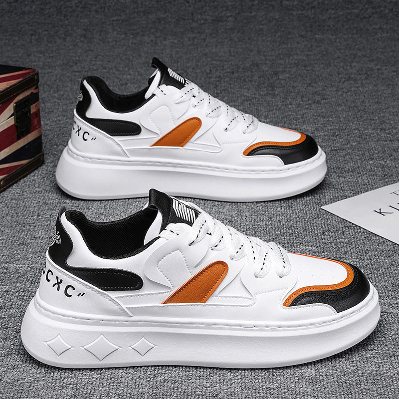 Zapatos de hombre, tendencia de verano, zapatos casuales de corte bajo de todo fósforo, deportes para estudiantes, suela gruesa, zapatos de moda blancos, zapatos de celebridades de Internet