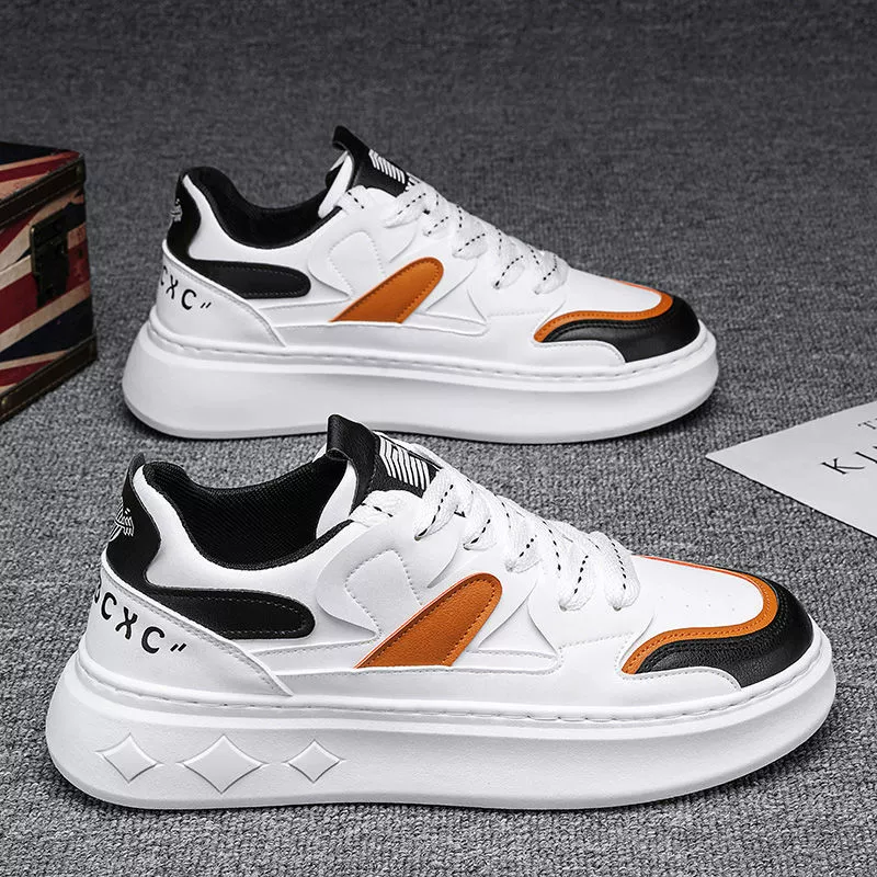 Мужские летние модные универсальные повседневные кроссовки с низким верхом, студенческие спортивные белые модные туфли на толстой подошве, увеличивающие рост, интернет-обувь знаменитостей