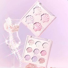 KAPEINE贝壳眼影盘九色人鱼系列九色四色高光隔离粉质细腻自然