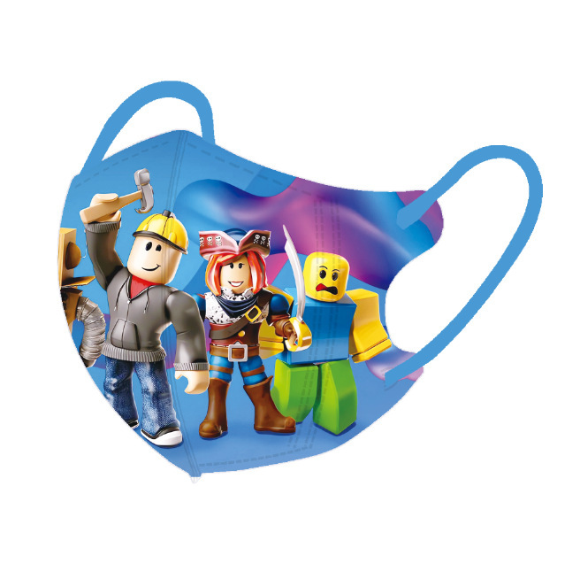 Roblox Sandbox World 子供用不織布 3D マスク 使い捨て三層保護効率的で通気性のある学生専用|undefined