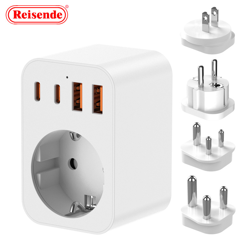 欧洲互换插头旅行插座 欧规转美英澳标插头 德标转美欧英印规插座
