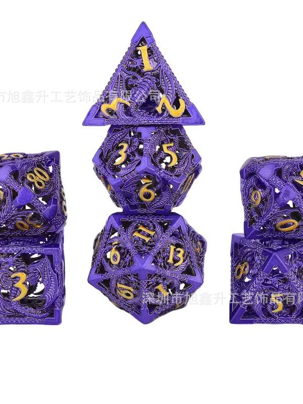 Kesulu metal hueco dragón Dados DND dragón y ciudad subterránea corriendo grupo juego de mesa multi-Cara dados digitales al por mayor D20
