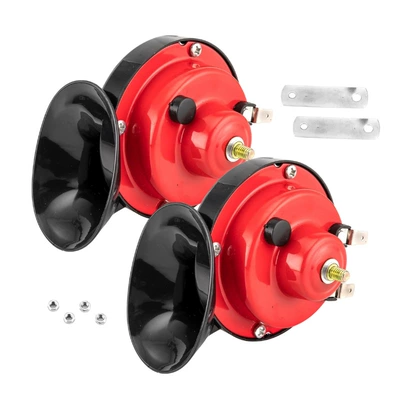 12V Dual-Tone Car and Car horn/tweeter - red-12v-pair