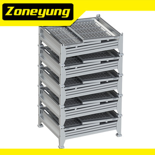 Direct selling folding turnover box logistics express box mobile storage cage movable folding iron frame turnover cage