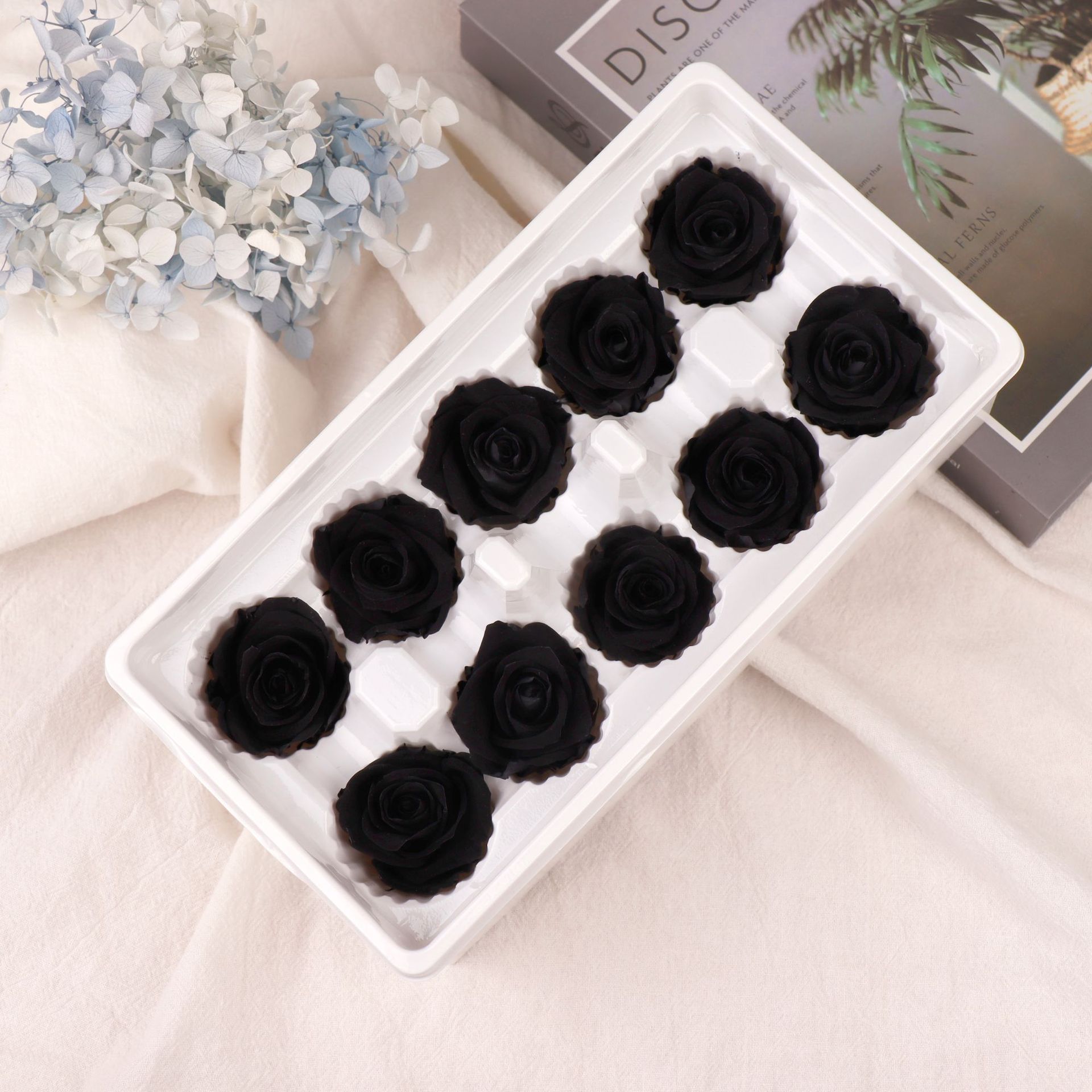 Clase A Flor eterna Rosa 3-4cm Flor seca DIY Yunnan Fabricante 520 Día de la Madre al por mayor