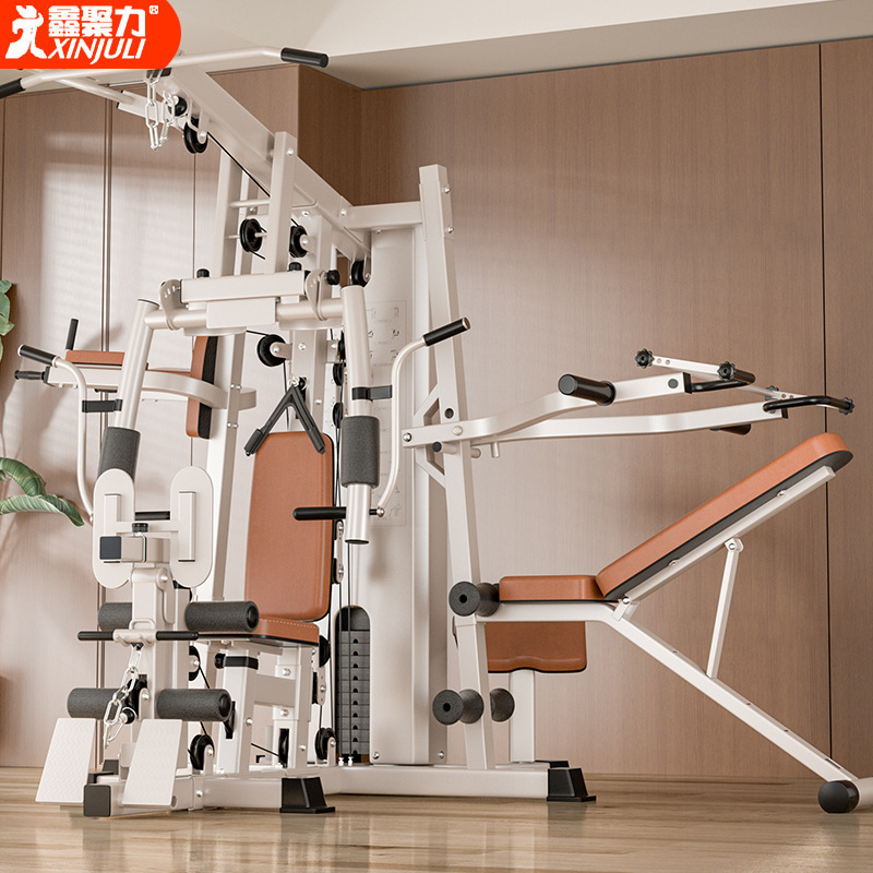 Dispositivo de entrenamiento integral, equipo de fitness, conjunto completo de conjunto integrado multifuncional para el hogar, equipo de fuerza deportiva para hombres