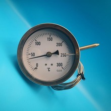 气体压力式工业用不锈钢温度计300°C高温铜管指针式(88mm)