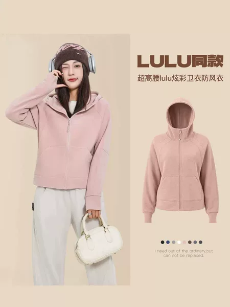 New autumn and winter hot-selling women's fleece-lined warm casual sports fitness versatile jacket, loose full-zip hooded sweatshirt