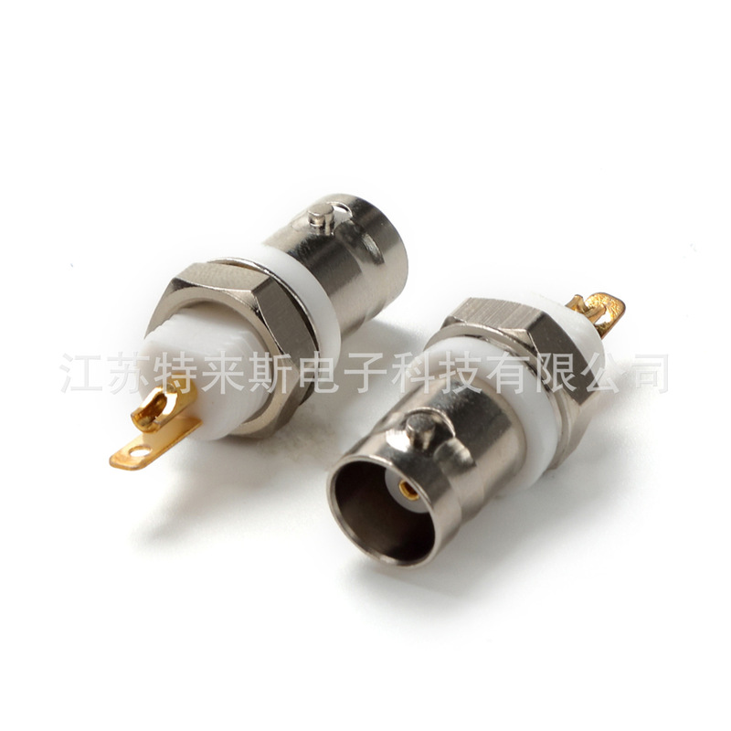 Pure copper BNC female base white glue insulation BNC female base BNC coaxial Q9 connector BNC socket panel installation Pure copper BNC female base white glue insulation BNC female base BNC coaxial Q9 connector BNC socket panel installation