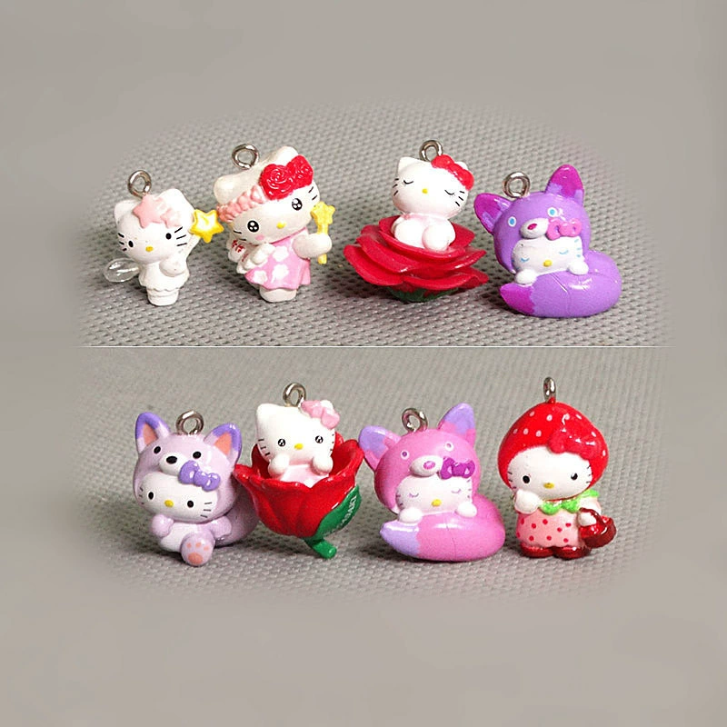 Hello Kitty, маленькая мини-фигура, подвеска, handmade