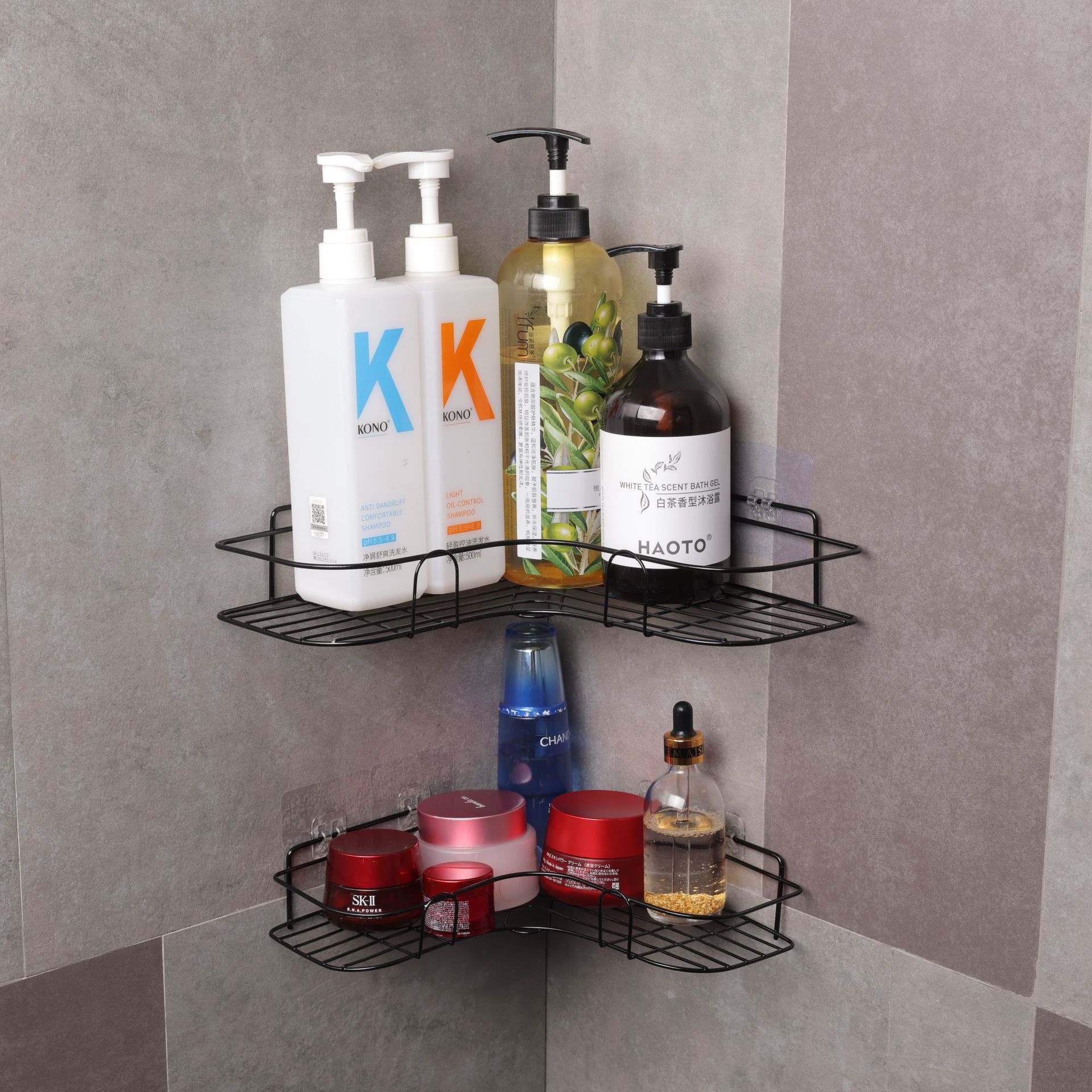 Toilet Storage Rack Bathroom Shelf Punch-free Toilet Toilet Toilet Washstand Top Wall Triangle Storage Rack