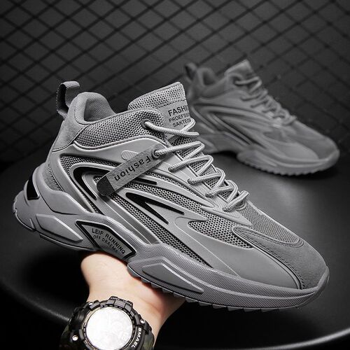 Men's  New Leisure Sports Shoes Breathable and Comfortable Running Shoes Korean Style Fashion Thick Sole Dad Shoes