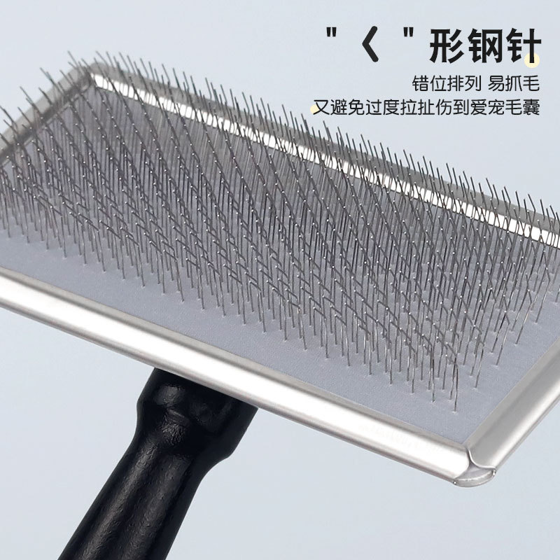 Hartley peine de aguja para mascotas peine para gatos y perros peine esponjoso esteticista bichón peine de peluche peine de madera flotante