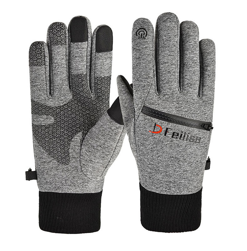 Fleece warm gloves Men's and women's touch screen cycling cold and waterproof outdoor gloves_maomaolike.com