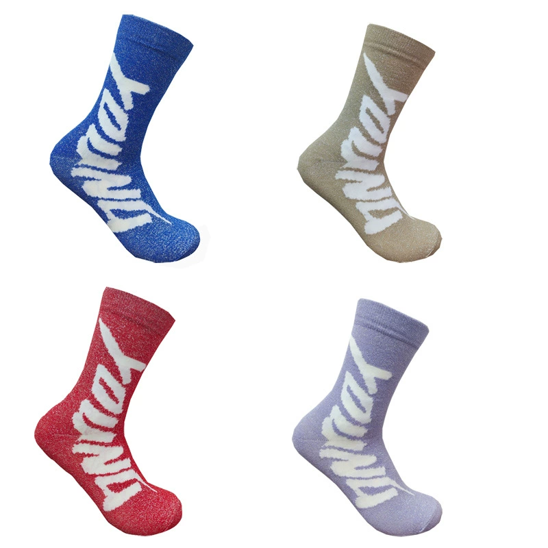 Европейские и американские хип-хоп уличные трендовые чулки для скейтборда Amazon взрывает золотые и серебряные шелковые носки Европейские и американские модные носки