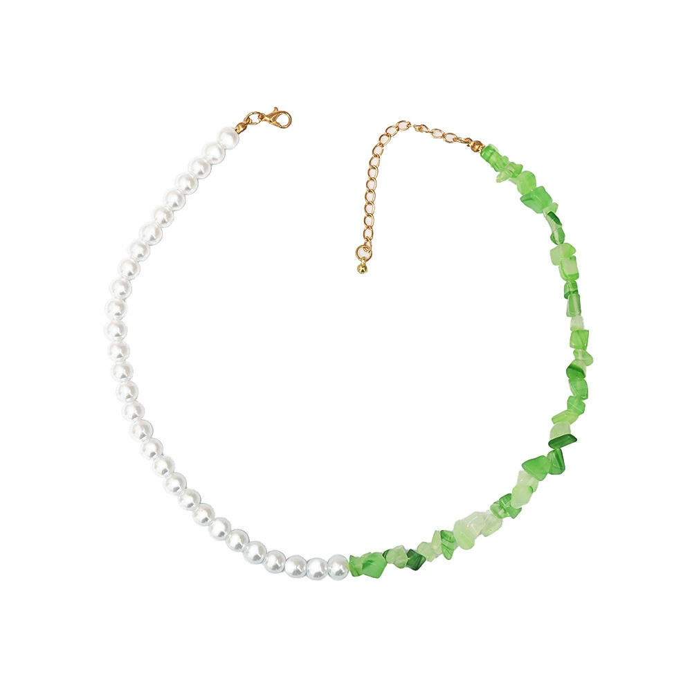 Woven ceramics, ethnic necklace from pearl, 2021 collection, European style, boho style, ethnic style