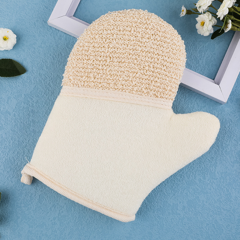 Linen Exfoliating Gloves and Scrubbing Towels for Intense Cleansing, Double-Sided Skin Deep Cleaning Linen Exfoliating Gloves and Scrubbing Towels for Intense Cleansing, Double-Sided Skin Deep Cleaning