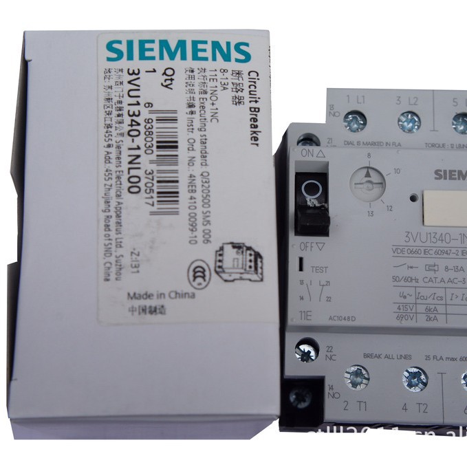 供应上海  西门子SIEMENS低压断路器3VU1340-1NL00