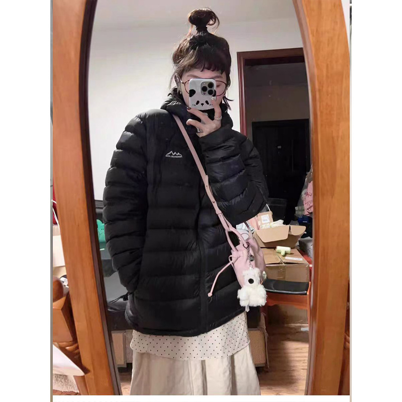 2025新款韩版修身排骨羽绒棉服女冬季轻薄情侣棉衣保暖连帽外套女|undefined