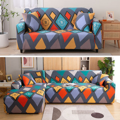Cross-border special supply of four-season elastic sofa cover printed knitted sofa cover dust-proof full cover single three-person sofa combination