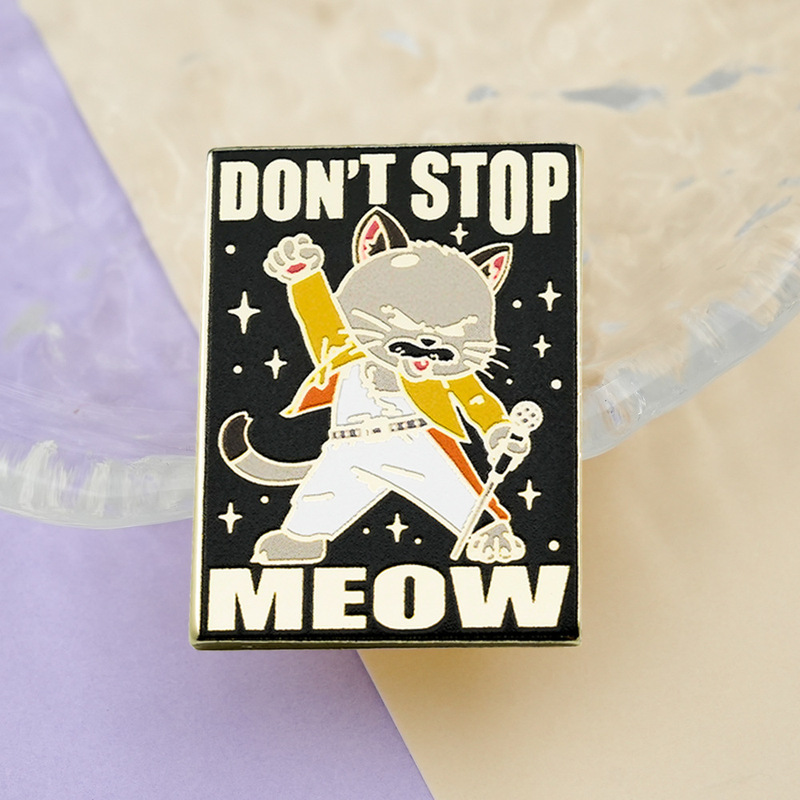 Cat Can'T Stop Brooch Funny Freddie Rock Band Pin Kawaii Cat Lover Decoration Cat Can'T Stop Brooch Funny Freddie Rock Band Pin Kawaii Cat Lover Decoration