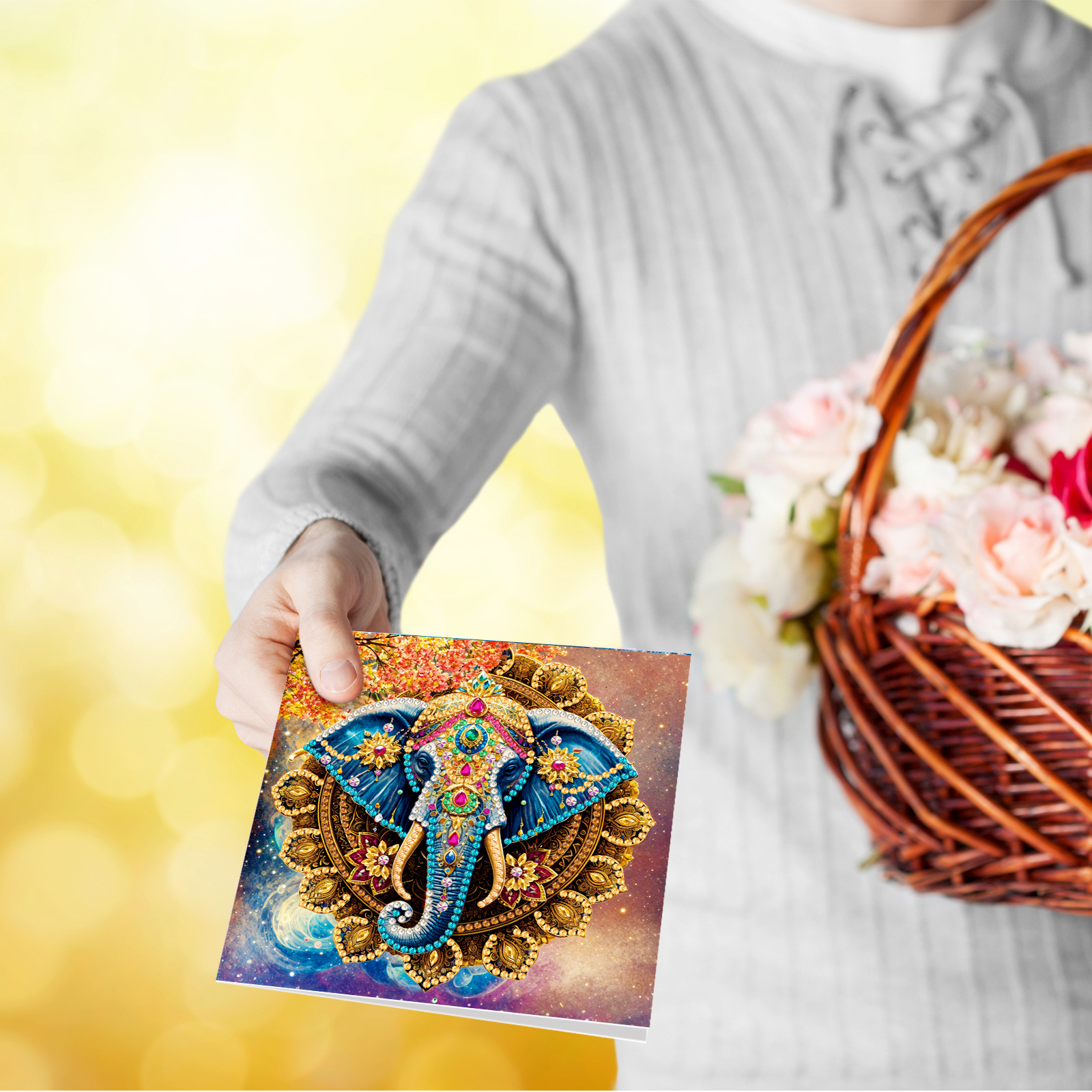 Diamante pintado periferia mariposa diamante tarjeta de felicitación exclusiva mano puntuación perforada puede ser distribuida al por mayor