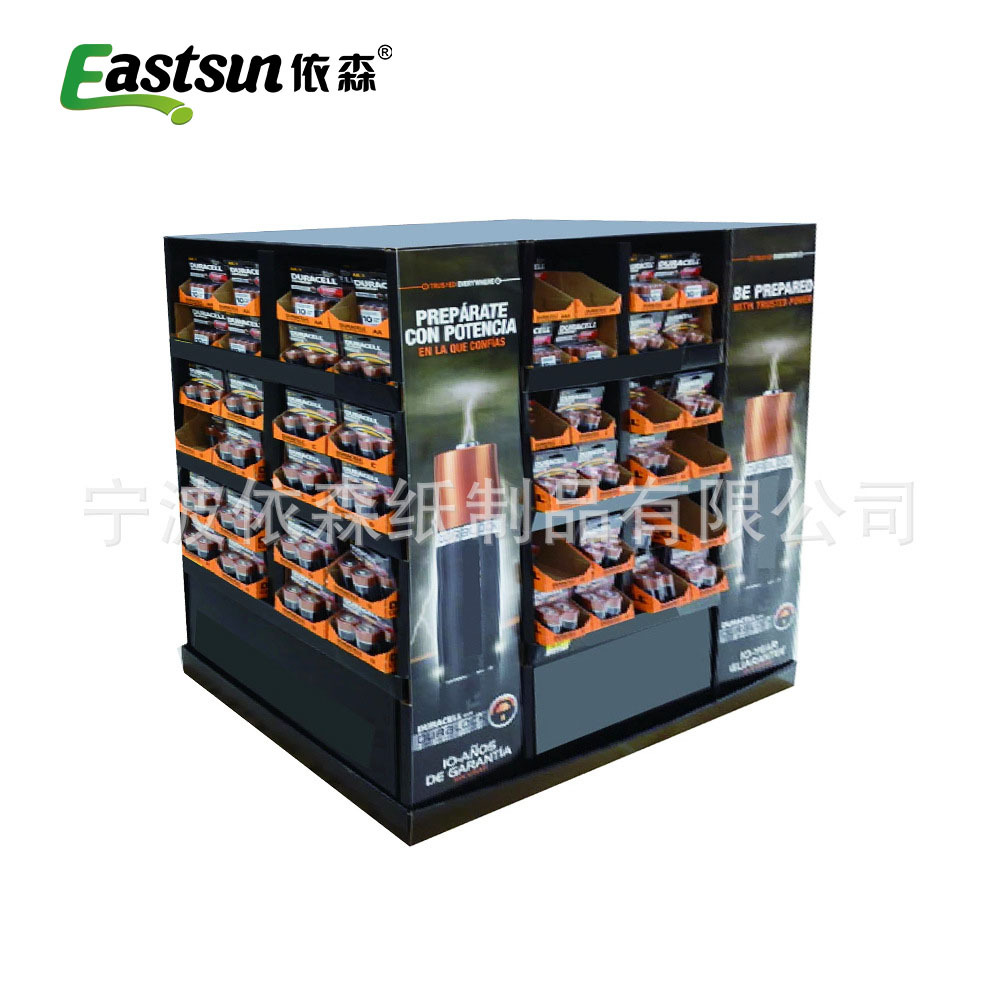 厂家直销 四面展示架 电池纸展架 特殊定制展示架