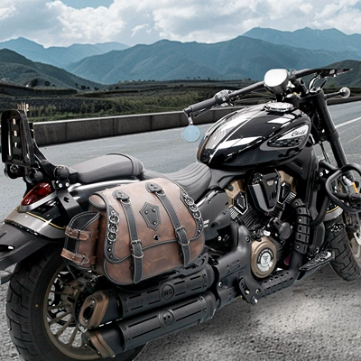 Suitable for Benda Chinchilla 350 Black Rider 500 Spring Breeze 450 Bracket Side Bag Motorcycle Retro Leather Waterproof Side